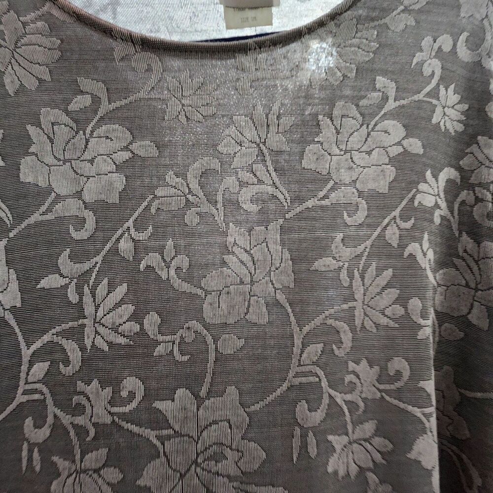 Clio Top And Maxi Skirt Set Size Small Medium Or Large Gray Floral Made In USA. - Picture 4 of 12